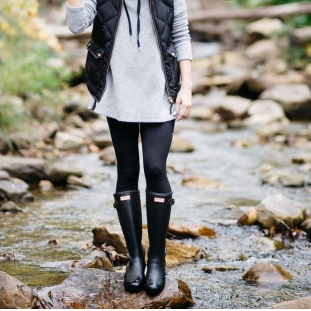 Hunter Women Rain Black Tall Boots Size 6-7 - Picture 10 of 10